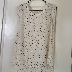 Small flowy polyester polka dot tank